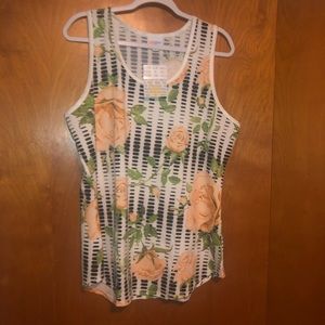 NWT lularoe floral tank top plus size 3xl